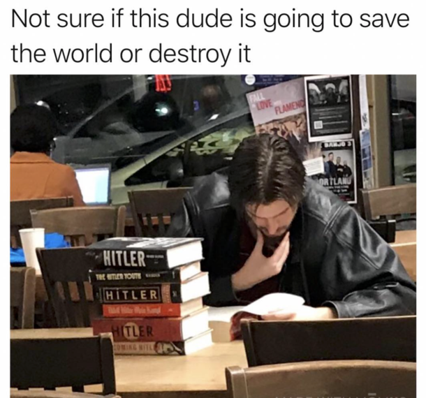 not sure if this dude is going to save the world or destroy it