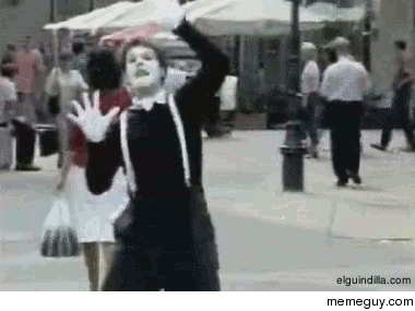 Not sure whos the better mime here