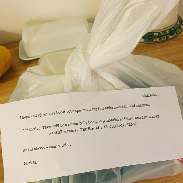 Nothing better than local take out with a side of pun