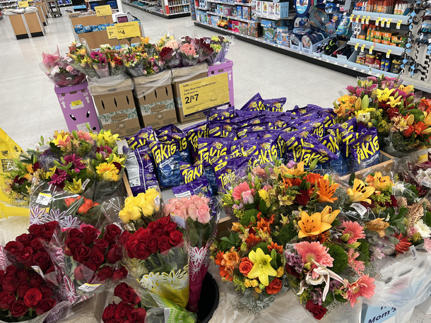 Nothing says Mothers Day like flowers and Takis