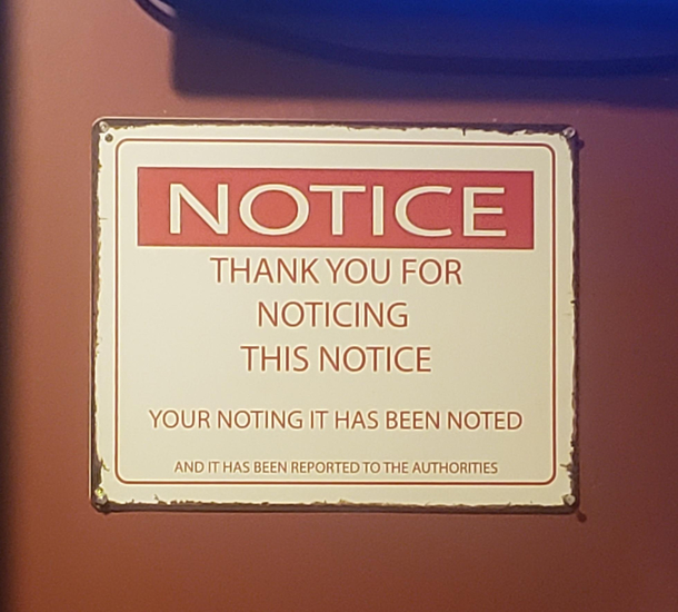 Noticed this at the bar