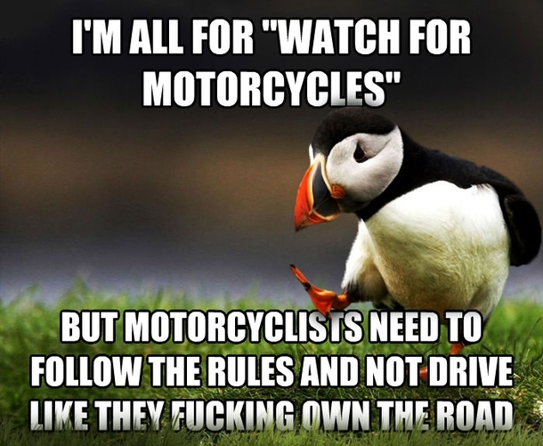 Noticed this sticker on the back of a bike that passed me on the shoulder on my way to work just now