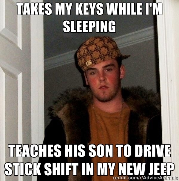Now every time I brake it steers to the left My scumbag uncle