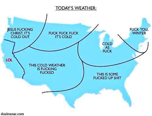 Now for todays US weather