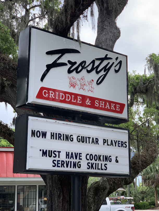 Now hiring guitar players