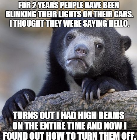 Now I know why people blink their headlights