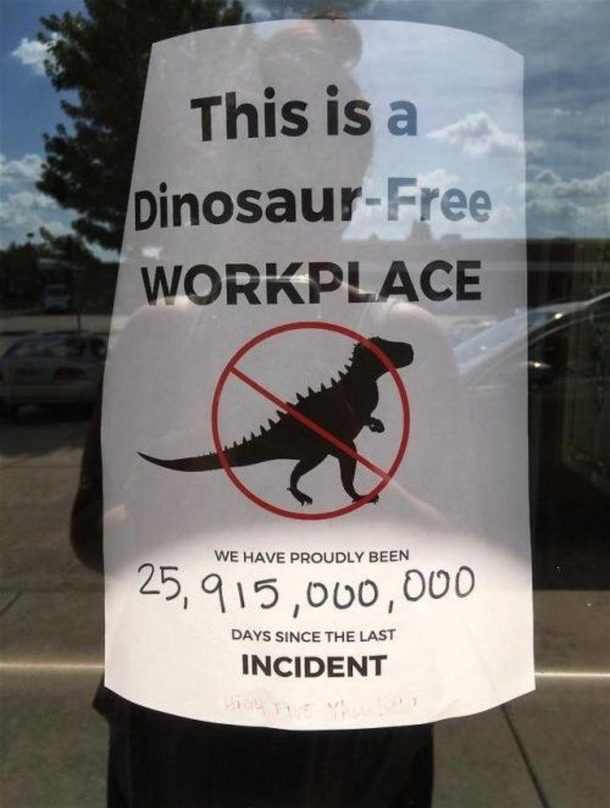 Now theres a safety record I could get behind