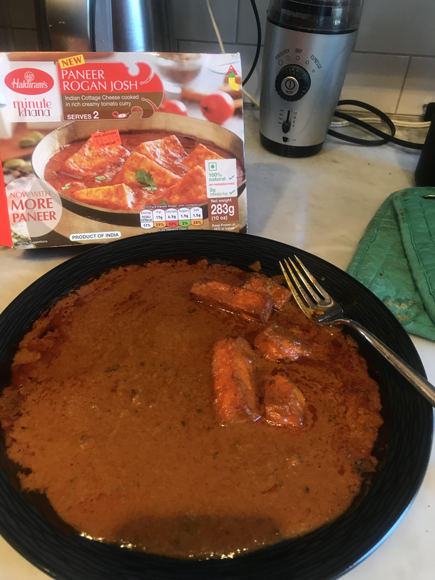 Now with more paneer Serves two