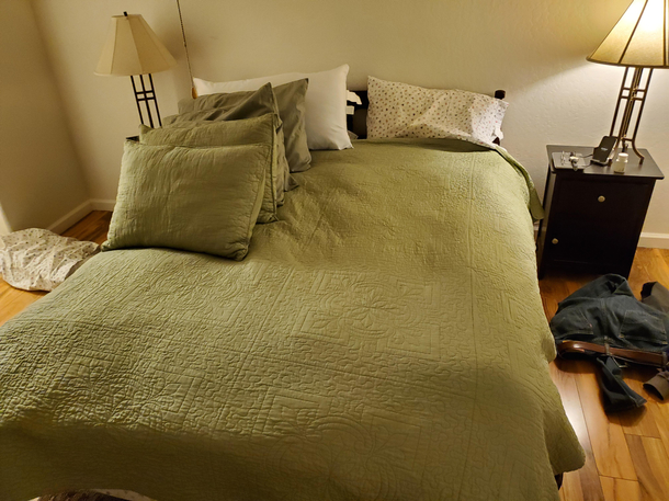 Number of pillows my wife and I would have if we each had our choice