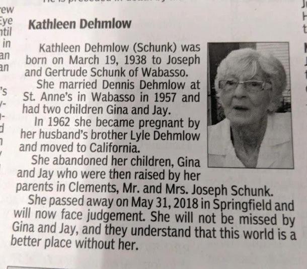 Obit that keeps on giving