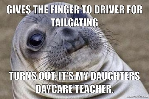 Oh a cringe worthy moment
