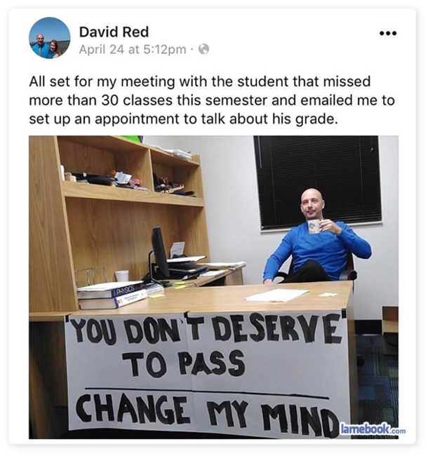 Oh dearsomeones failing