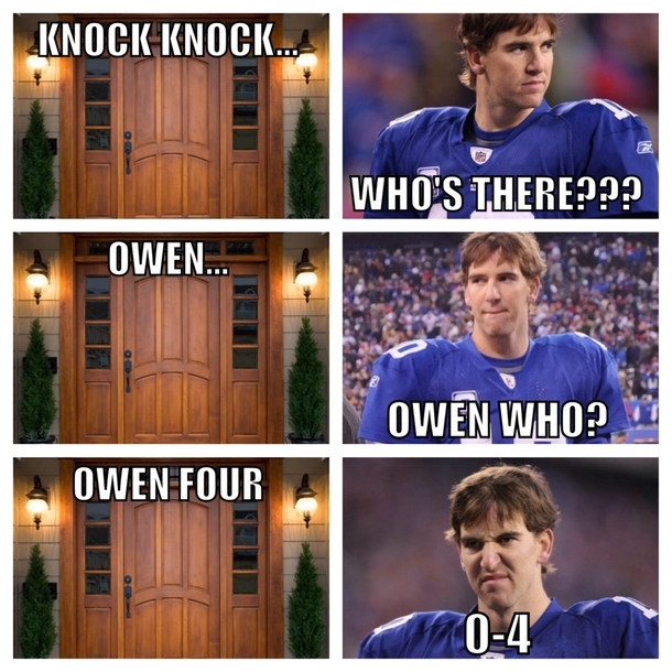 Oh Eli youre such an easy targetunlike your receivers