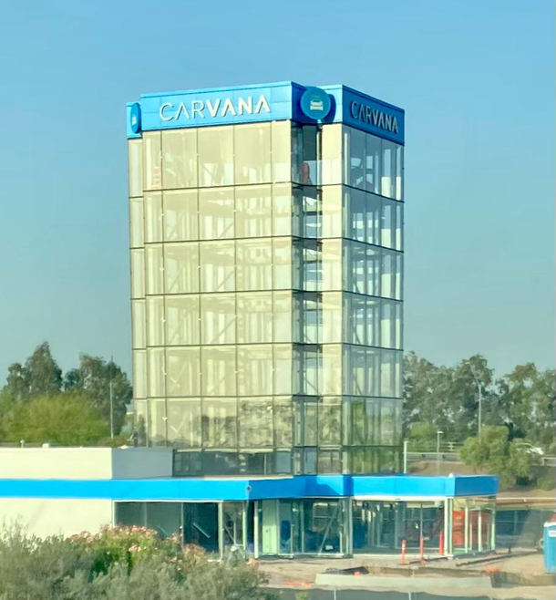 Oh this car vending machine is now empty The guy ahead of me was lucky There was a Jeep partially dispensed and dangling from the hook and the guy ahead of me put the coin in to get the Buick behind the Jeep and both cars were dispensed  He got both cars 