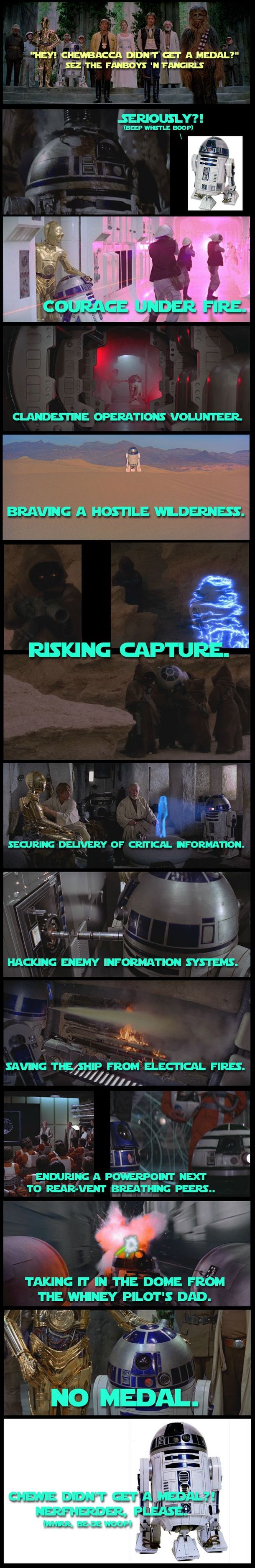 Ohhh poor Chewie didnt get a medal 