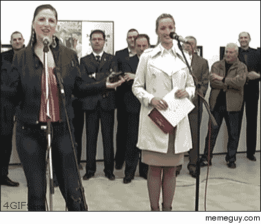 Old guy on the left is amused
