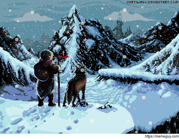Oldschool winter fantasy gif I made today