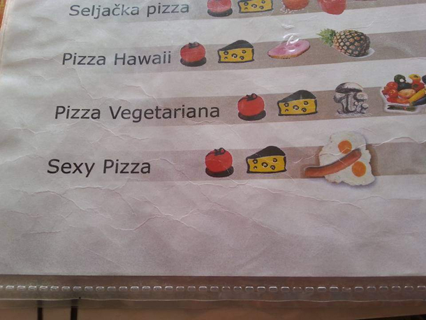 On a menu in Croatia
