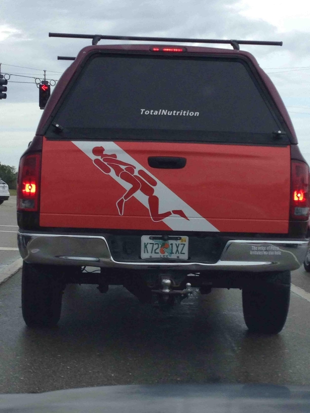 On my morning drive today I pulled up behind this