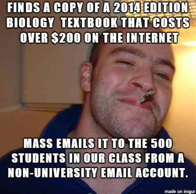On the first day of college over  students in my Biology class met their hero A big thanks to you stranger