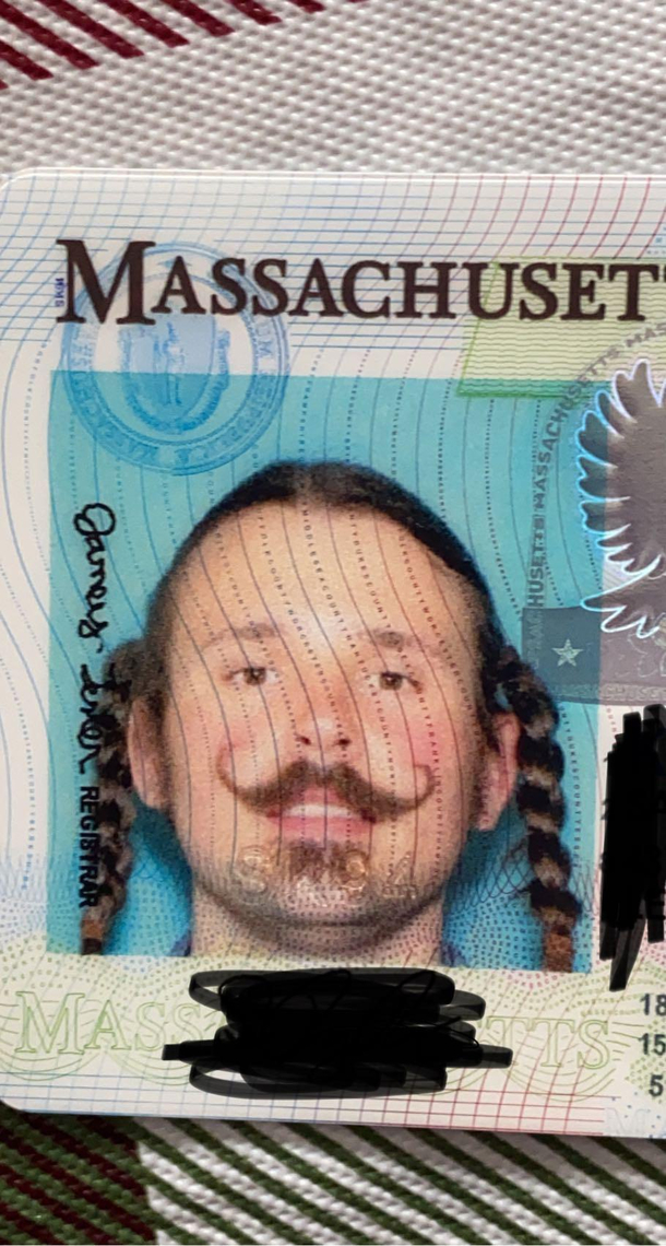 On the topic of ridiculous ID photos my brother likes to make a sport out of it as well