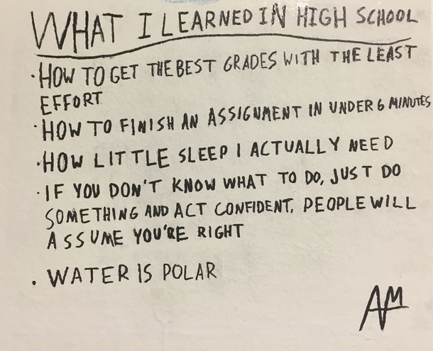 On the wall in my high school