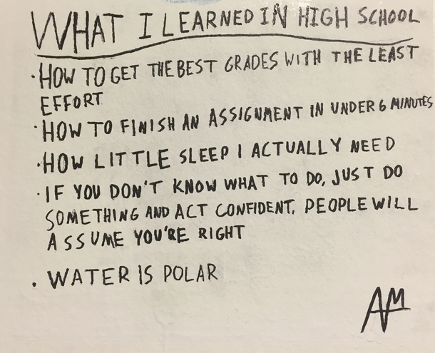 On the wall in my high school