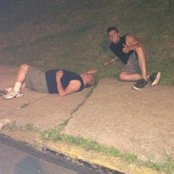 Once I was drunk and found even a drunker version of my future self passed out