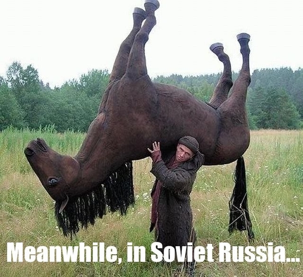 Once the horse was full Ivan took it back to the stable P P
