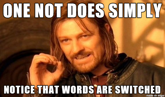 One does not simply