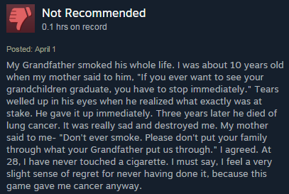 One of my favorite Steam reviews of all time
