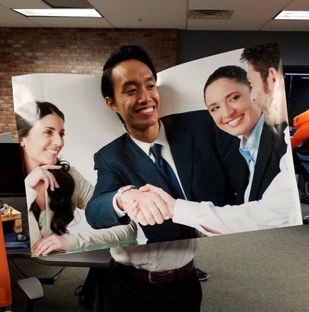 One of the funniest Halloween costumes Ive seen this year  Guy was dressed as a stock photo