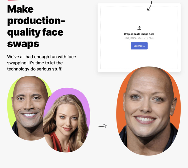 One of the funniest things to me is looking at faceswap website front pages and knowing someone thought yup this is good