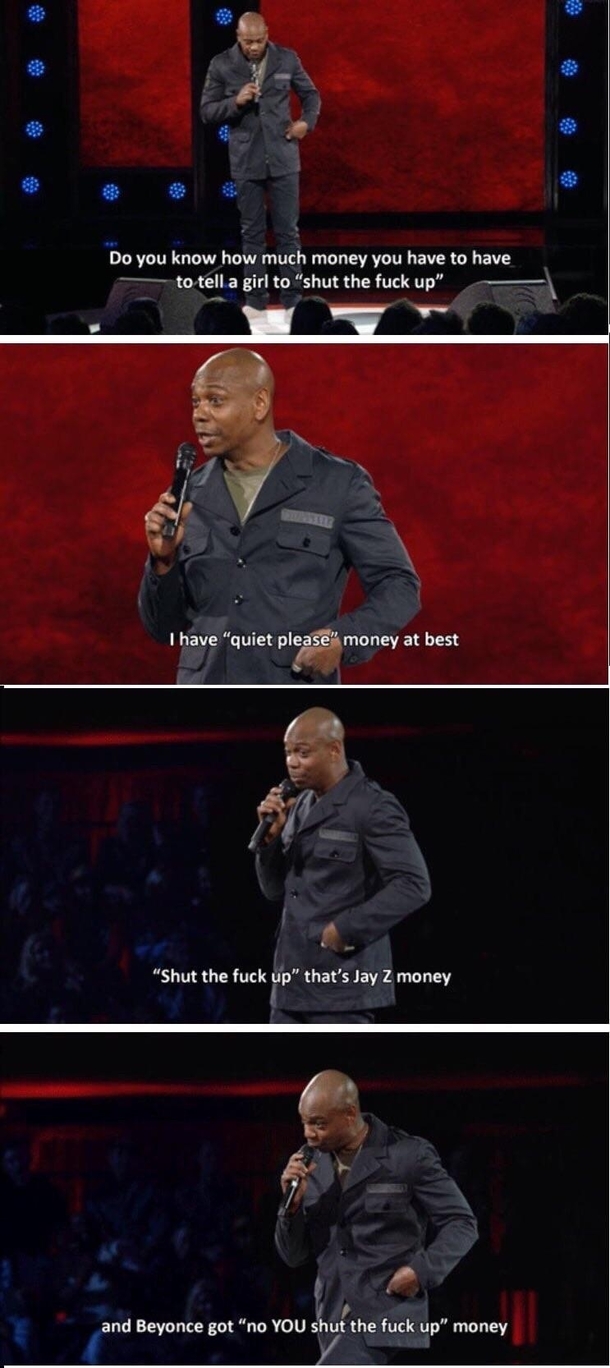 One of the gems from Dave Chappelles Netflix special