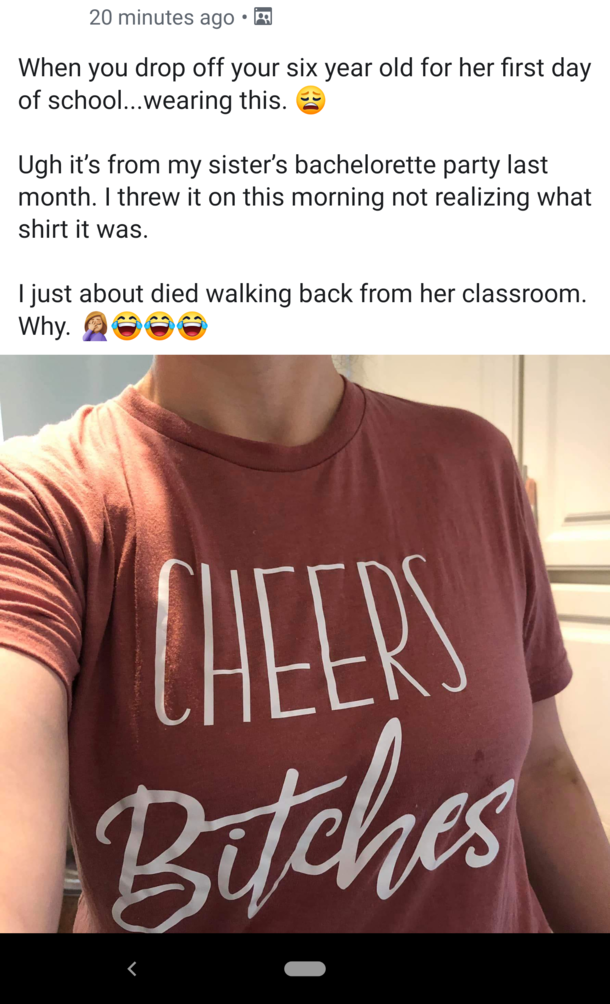 One of the Moms in my FB Mom group had an interesting st day of school 