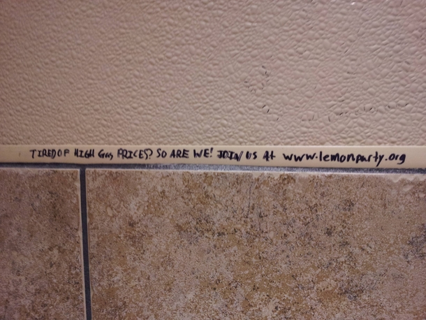 One of the more diabolical pieces of gas station bathroom graffiti Ive come across