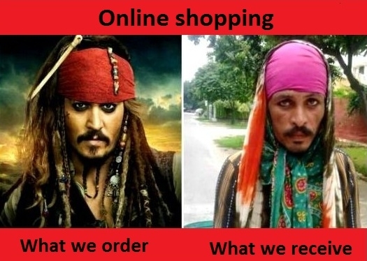 online shopping vs reality
