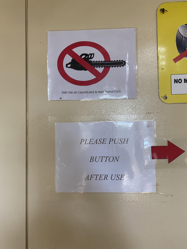Only in Australia would you need to put this sign in public bathrooms