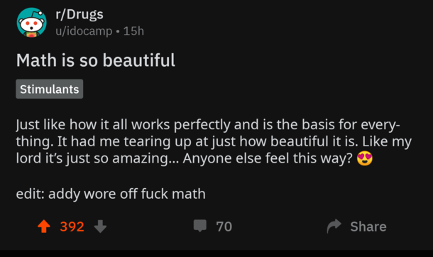 OP took some addy