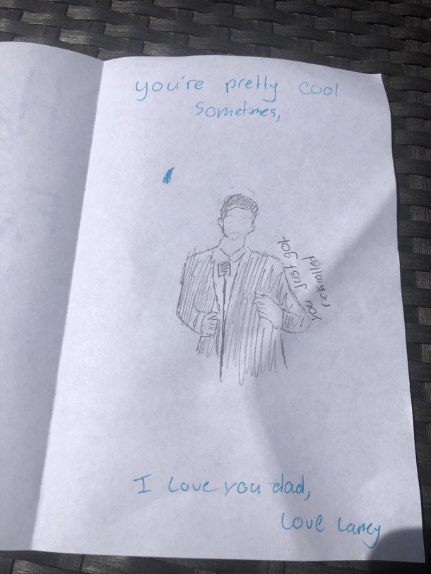 Opened my Fathers Day card to this