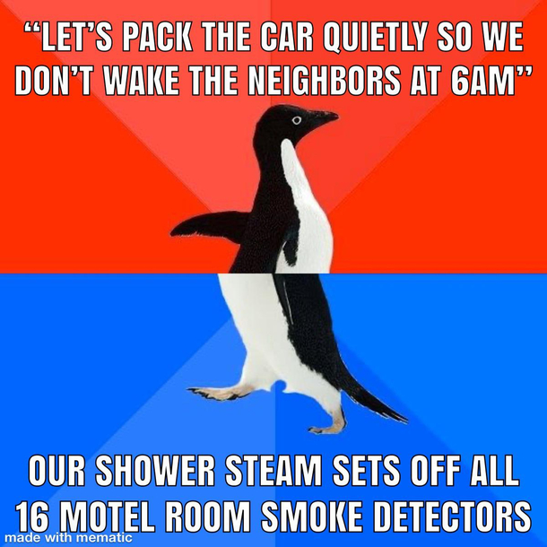 Opened the door and the neighbors thought the shower steam was smoke