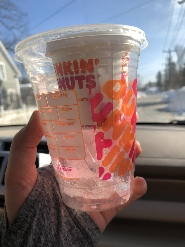 Ordered an espresso shot over ice this morning