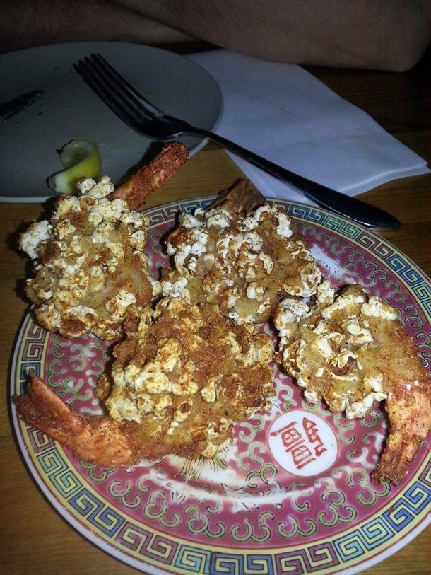 Ordered popcorn shrimp was not disappointed