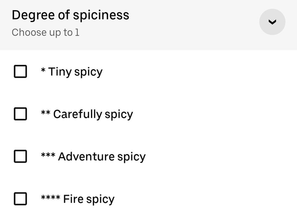 Ordered Thai food last night - can confirm that the adventure in Adventure Spicy is the bathroom adventure you go on after eating it