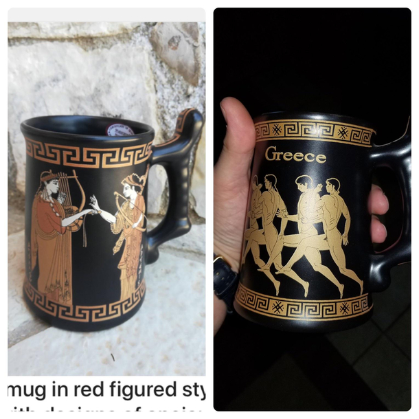 Ordered the one on the left for my boyfriend waited  weeks for it to come and he ended up receiving a bunch of guys with their dicks out instead
