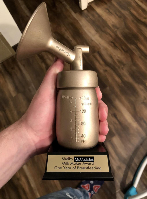 Our first child recently turned a year old I had to acknowledge my wifes sacrifice as well