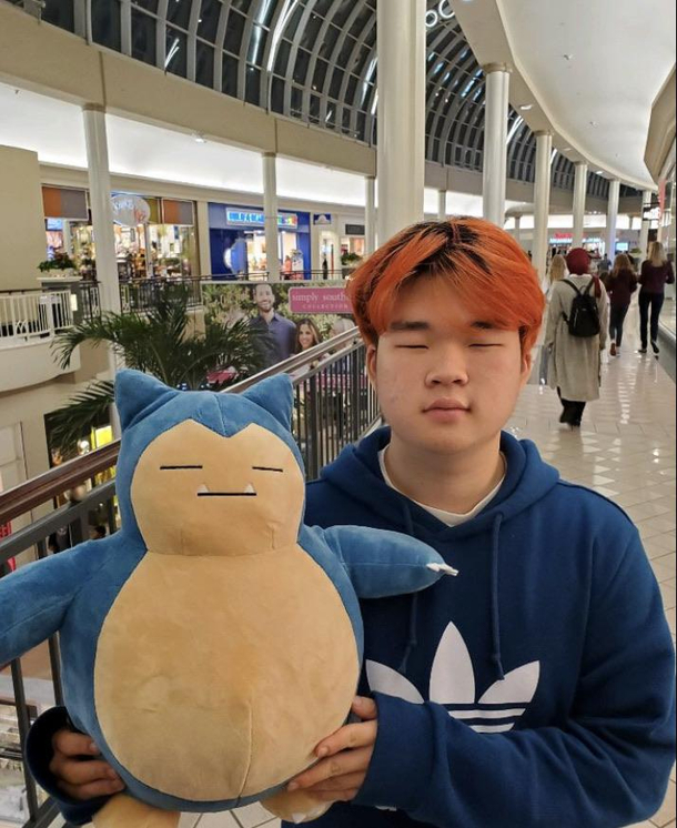 Our friend got a Snorlax plush and we thought it looked like one of our other friends