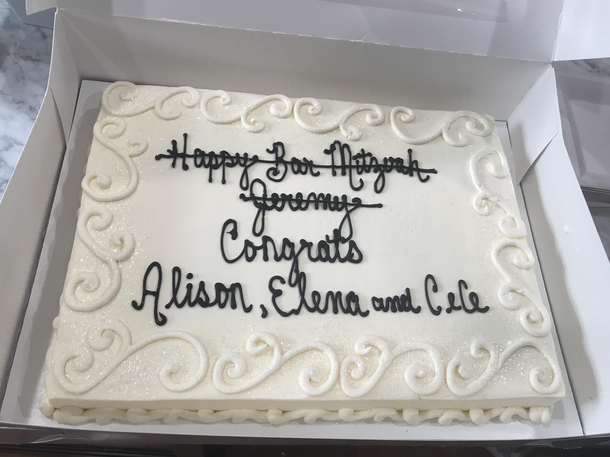 Our graduation cake