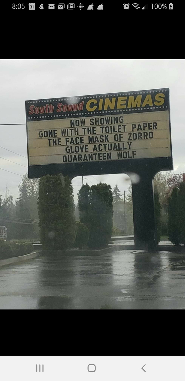 Our local theater has a sense of humor -