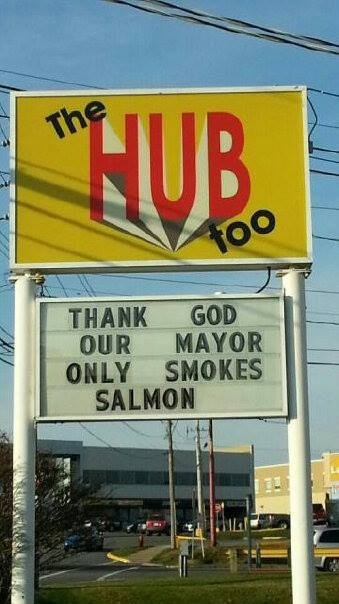 Our Mayor has more than enough Smoked Salmon to eat at home